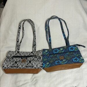 Set of 2 Stone New York Floral Patterned Tote Bags